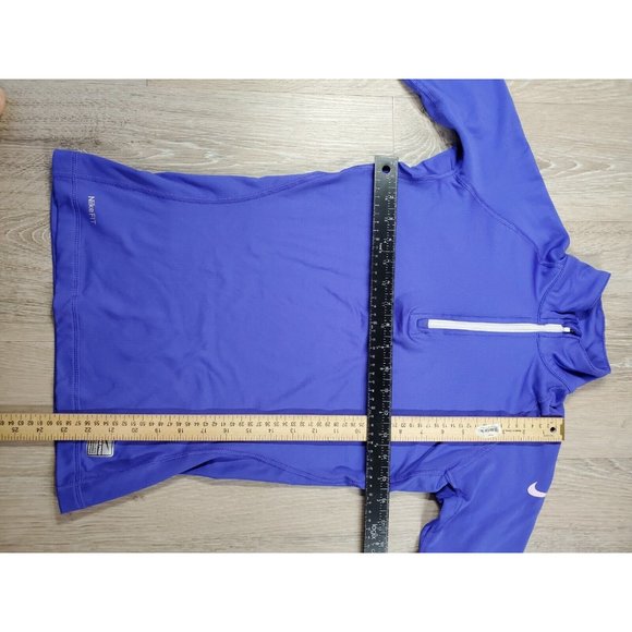 Nike Pro Nike Fit Womens S(4-6) Purple Athletic Track Jacket 1/4 Zip Stretch LS - Picture 4 of 11